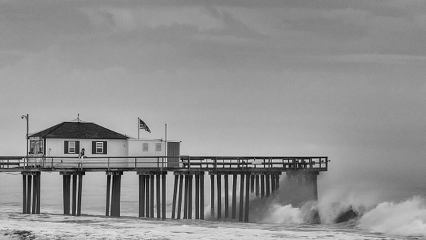 Ocean Grove Storm - Black and White - Jim Rothenberg
