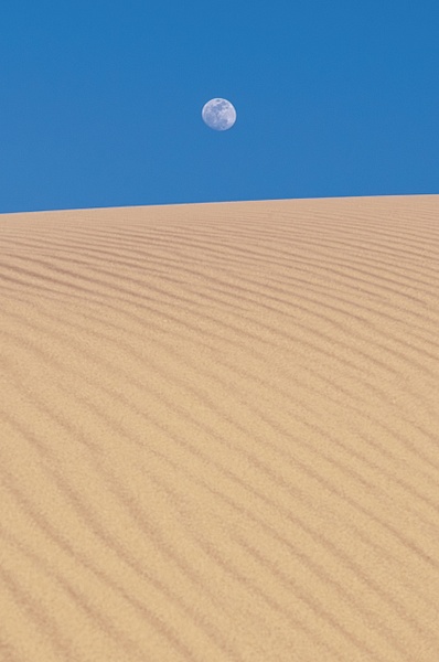 Moon Over the Eureka Sand Dunes - Nature - Jim Rothenberg