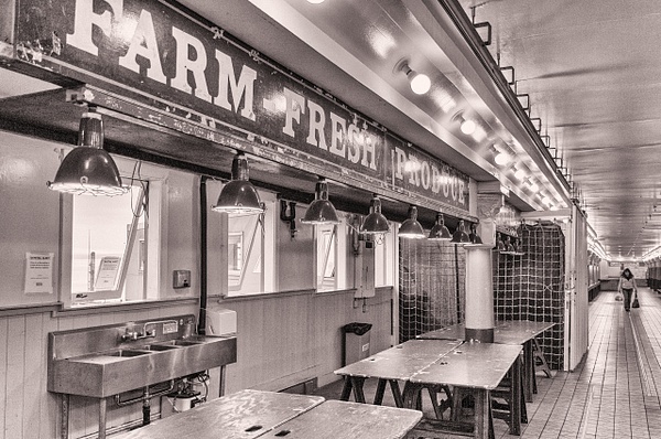 Early Morning-Pike Place Market - Black and White - Jim Rothenberg