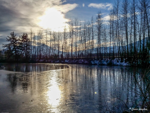 Icy Reflections 3 - Landscapes - Rising Moon NW Photography  