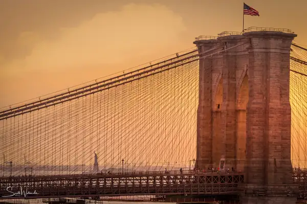 Brooklyn Bridge Close up by ScottWatanabeImages