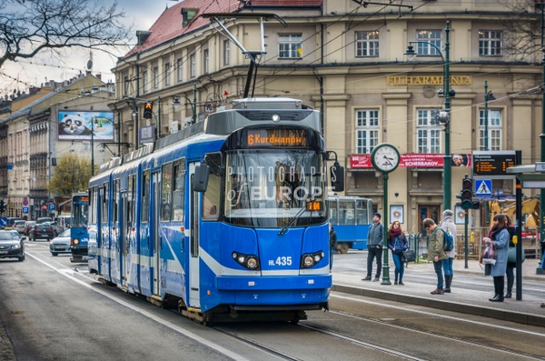 Tram-at-Filharmonia-Krakow-Poland - Photographs of Europe 