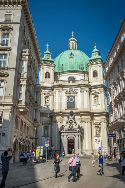 Peterskirche-from-Graben-Street-Vienna-Austria - Photographs of Europe 