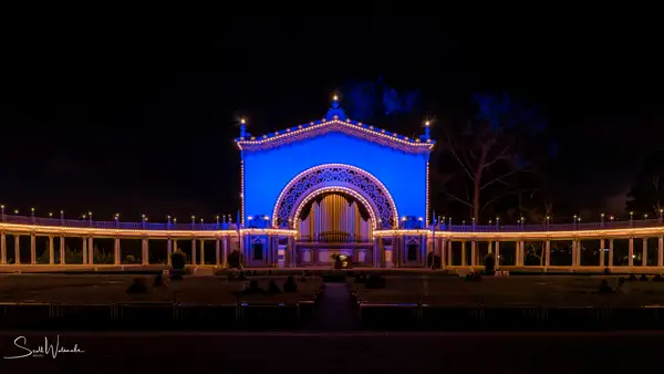 Spreckels Organ Pavilion (Night) 1 by ScottWatanabeImages