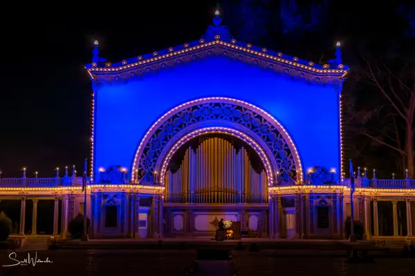 Spreckels Organ Pavilion (Night) 2 by ScottWatanabeImages