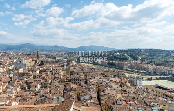 Panoramic-view-of-Florence-from-Duomo-Tower-Italy - Photographs of Florence and Pisa, Italy.