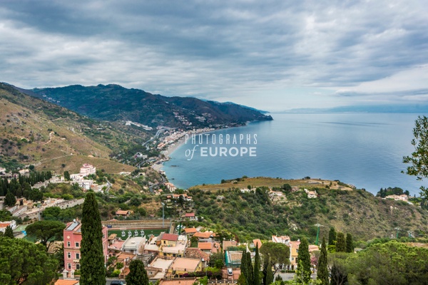 View-from-Taormina-towards-Messina-Sicily-Italy - Photographs of Europe