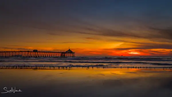Imperial Beach Pier Sunset by ScottWatanabeImages