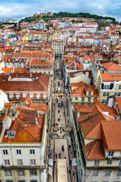 Roof-top-view-from-Elevador-de-Santa-Justa-Lisbon - Photographs of Europe