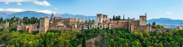 Alhambra-Palace-panorama-Granada-Spain - Photographs of Europe
