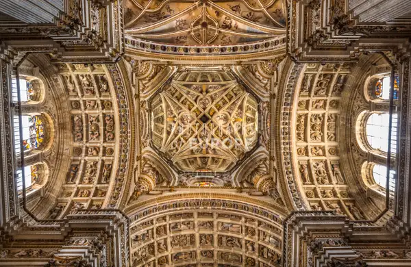 Ornate-ceiling-Granada-Spain by Neil Lamont