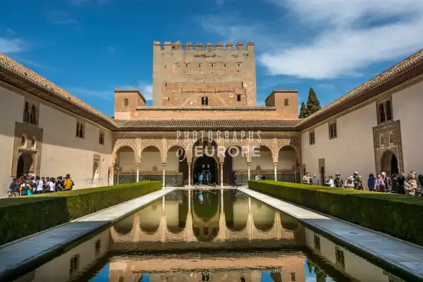 Patio-de-Comares-Alhambra-Palace-Granada-Spain by Neil...