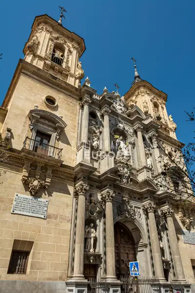 Basilica-San-Juan-de-Dios-church-exterior-Granada-Spain...
