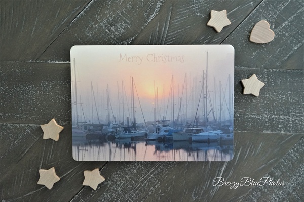 Blue Sailing Christmas Card - Chinelo Mora 