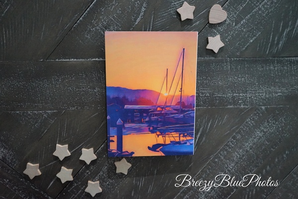 Breezy Blue Sailing Greeting Card - Boating Cards - Chinelo Mora 