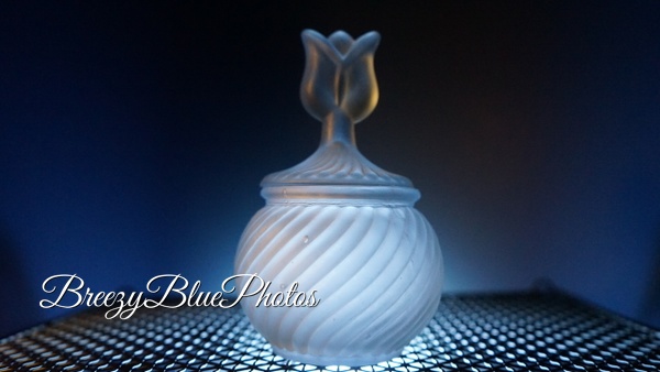 Breezy Blue Frosty Glass - Still Life - Chinelo Mora 