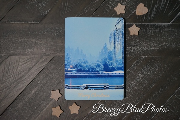 Breezy Blue Christmas Card - Chinelo Mora 
