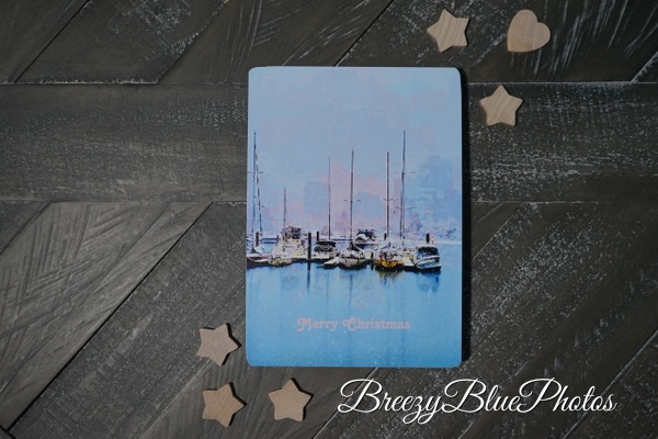 Breezy Blue Christmas Card - Christmas Cards - Chinelo Mora 