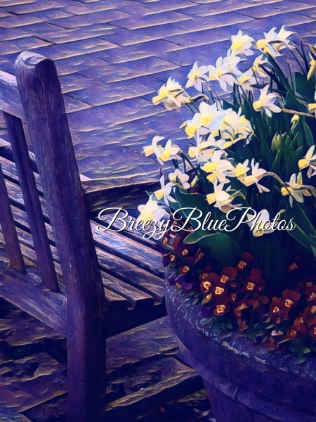 Breezy Blue Garden - Graphic Art - Chinelo Mora