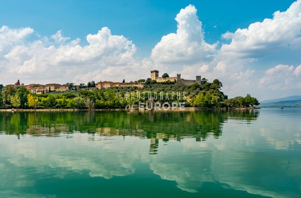 Castiglione-del-Lago-from-boat-on-Lake-Trasimeno-Umbria-Italy - Photographs of Europe