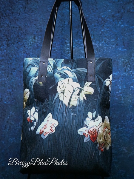Artistic Totes Lazy Daffodils -  Artistic Handbags - Breezy Blue Photos 