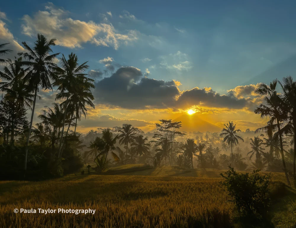 Breathtaking Sunrise Over Mt. Agung Volcano  in Bali