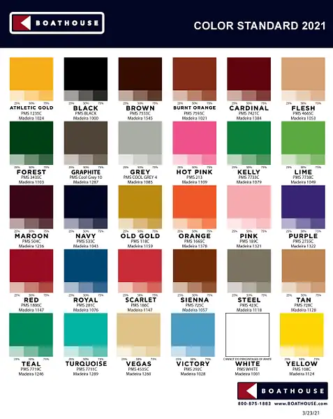 Sublimation Color Chart w/ watermarks