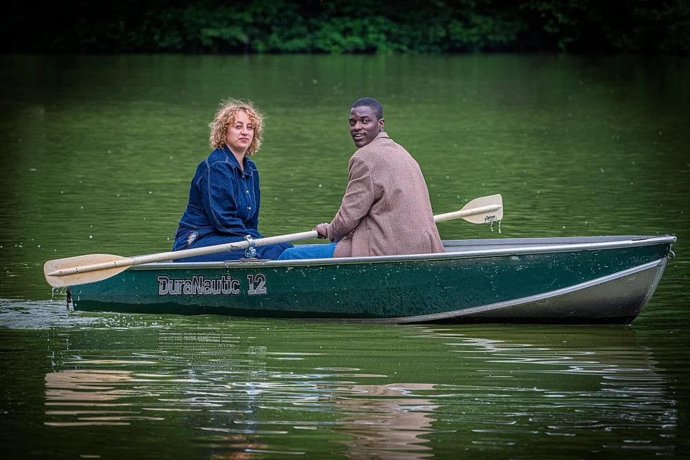 Serene Rowboat Experience on a Tranquil Lake