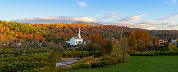 Stowe Community Church in Autumn - Brad Balfour Photography