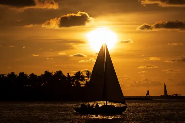 Key West Sailboat Sunset by Brad Balfour
