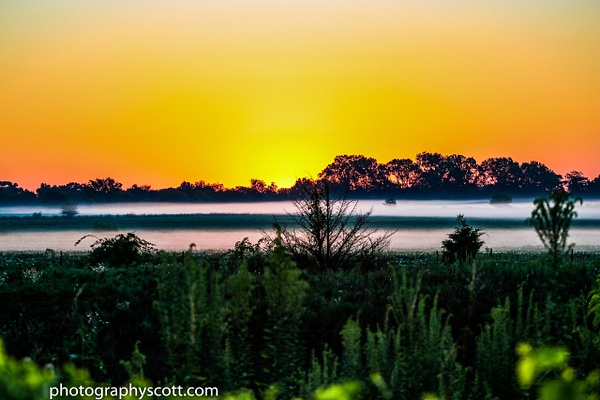 Missouri Sunrise in the Fog - Golden Hours - PhotographyScott