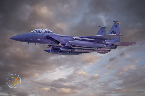 F15 Strike Eagle Golden Hour-7 - Airshows - Fredrick Shacklett Fine Art Photography 