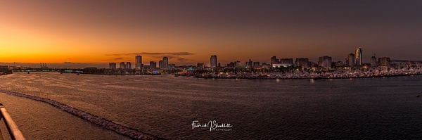 Long Beach Calif Harbor Sunset - FJ Shacklett Photography
