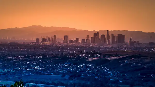 LA Sunset from Rose Hills by PhotoShacklett