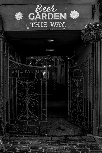 Beer Garden Gate - Fine Art Photography Gallery Of Monochrome / Black and White Subjects
