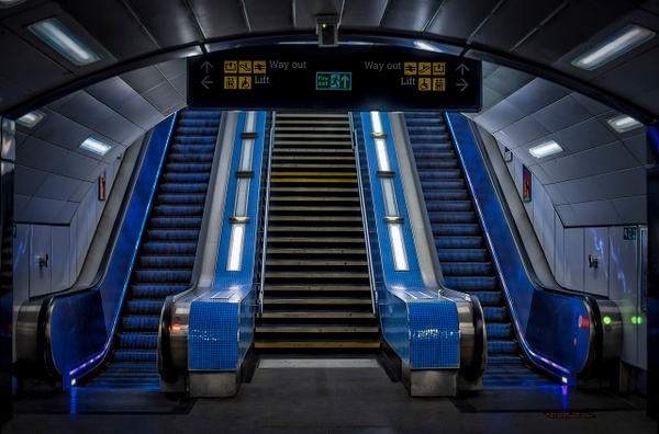 Central Metro Station Escalators -  