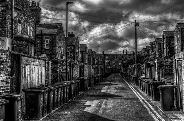 Backstreet Bins - Fine Art Photography Gallery Of Monochrome / Black and White Subjects
