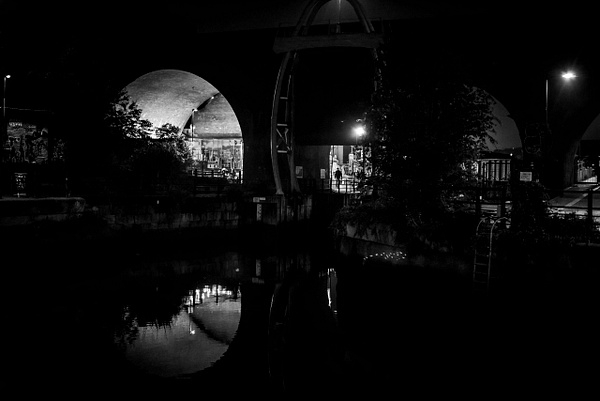 Ouseburn Night - Fine Art Photography Gallery Of Monochrome / Black and White Subjects 