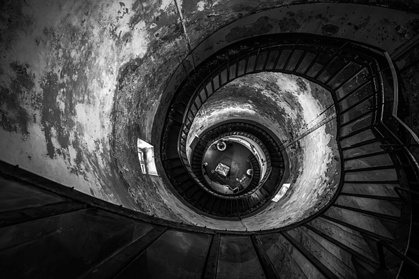 Looking Down Inside The Lighthouse -   