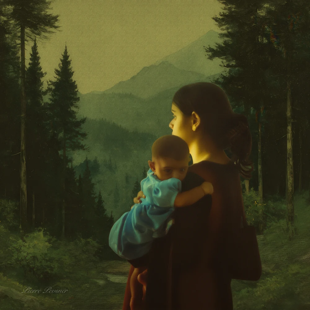 YOUNG WOMAN WITH HER CHILD