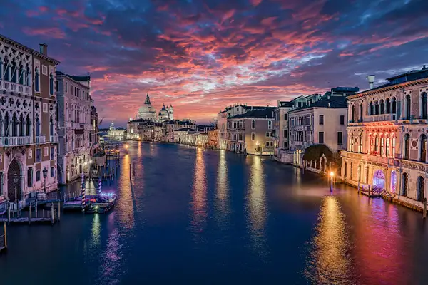 Venetian Elegance: A View from Ponte dell'Accademia by...