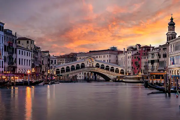 The Rialto Bridge in Venice, Italy by Maureen Mai