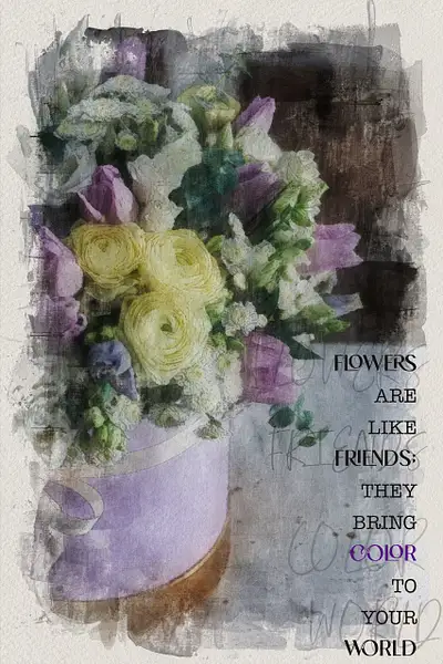 Flowers and Friends by Donna Elliot