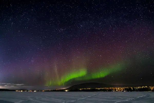 Aurora Borealis in Sweden by Donna Elliot