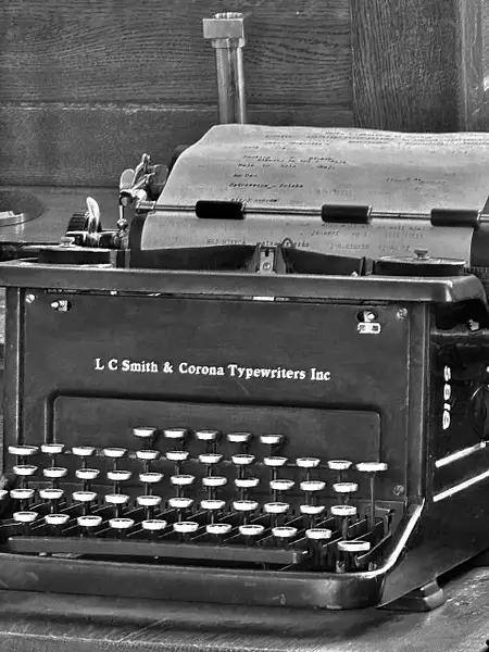 Antique Typewriter by Donna Elliot