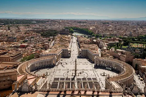View of Saint Peter's Square from the dome of Saint...