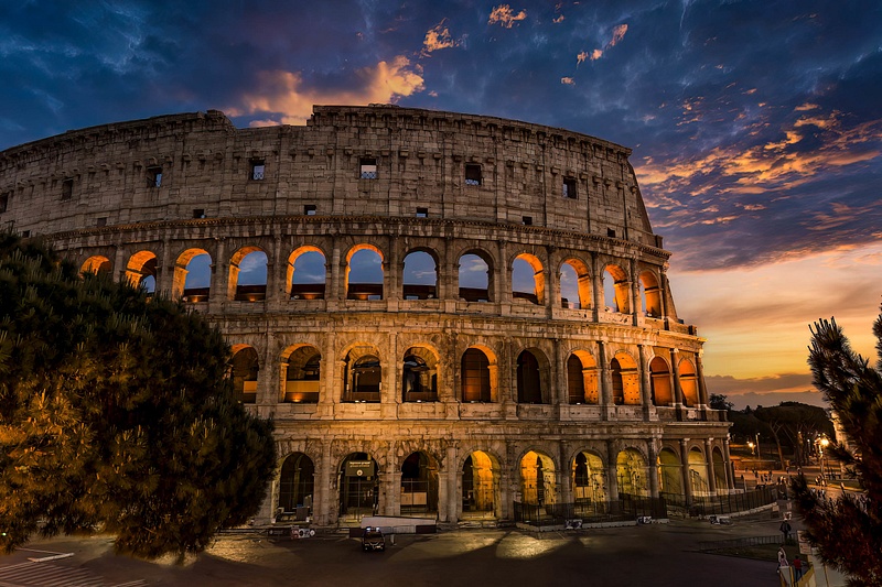 The Coliseum, largest amphitheatre ever built, and still largest standing amphitheatre in the world, Rome