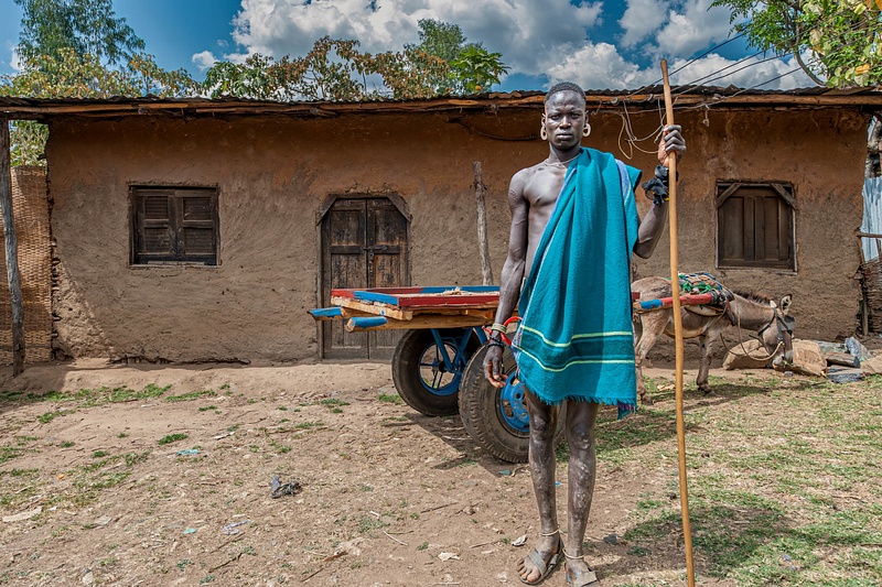 A male of the Mursi Tribe, or Mun as they refer to themselves in Ethiopia