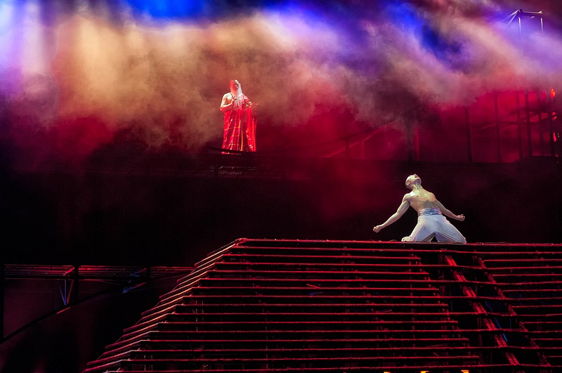 Legend of Kung Fu show, Red Theater, Beijing, China, is blend of traditional martial arts and modern theatre