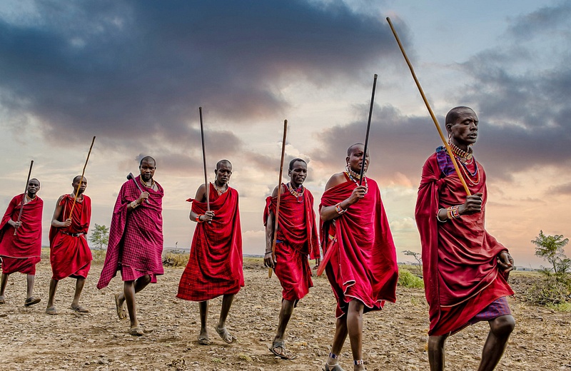 The Maasai, a Nilotic ethnic group inhabiting northern, central and southern Kenya and northern Tanzania